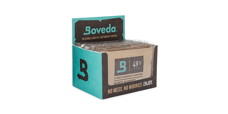 BOVEDA MB49-70-OWC - CONFEZIONE 12 BUSTINE 49% FORMATO STANDARD + ESPOSITORE