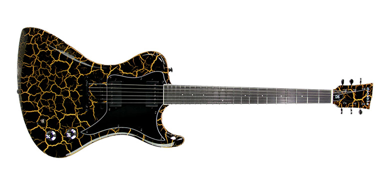 OPTION - BODY WOOD DE R2 GUITAR GLOSS CRACLE BLACK/YELLOW